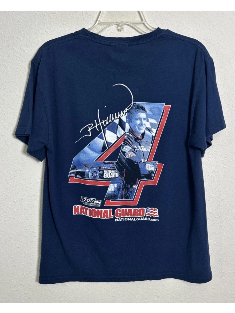 J.R. Hildebrand National Guard #4 IZOD Formula  Racing Series Navy Blue Tee Med